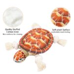 Pubialo Hundespielzeug Schildkröte – Quietschendes Plüsch-Kauspielzeug für alle Hunderassen – Bild 6