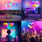 Nurkoo LED Hexagon RGB Panel 14er Set – Modulare Gaming Wandleuchte mit Musiksync – Bild 4
