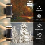 LMP LED Aussenwandleuchte Anthrazit – Up Down Wandleuchte IP65 mit GU10 für Balkon & Terrasse – Bild 2