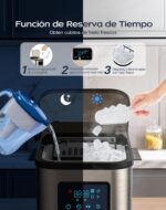 KeeGone Eiswürfelmaschine Edelstahl – 15 kg Eis in 24h mit LED-Display & Selbstreinigung – Bild 3