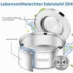 IDOGCHEW Wassernapf 3L Edelstahl – Anti-Schlabber Trinknapf für mittlere bis grosse Hunde – Bild 2