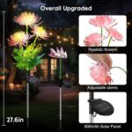 yowin Solar-Blumenleuchten 2er Set – Realistische LED Gartendeko mit automatischem Sensor – Bild 4