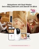 Momcozy BM04 Smart WLAN Babyphone mit Kamera – 1080P Monitor mit Bewegungserkennung – Bild 3