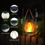 Facarler Solar Flammenleuchte 2er Set – LED Laternen mit Flackereffekt & USB-Aufladung – Bild 6