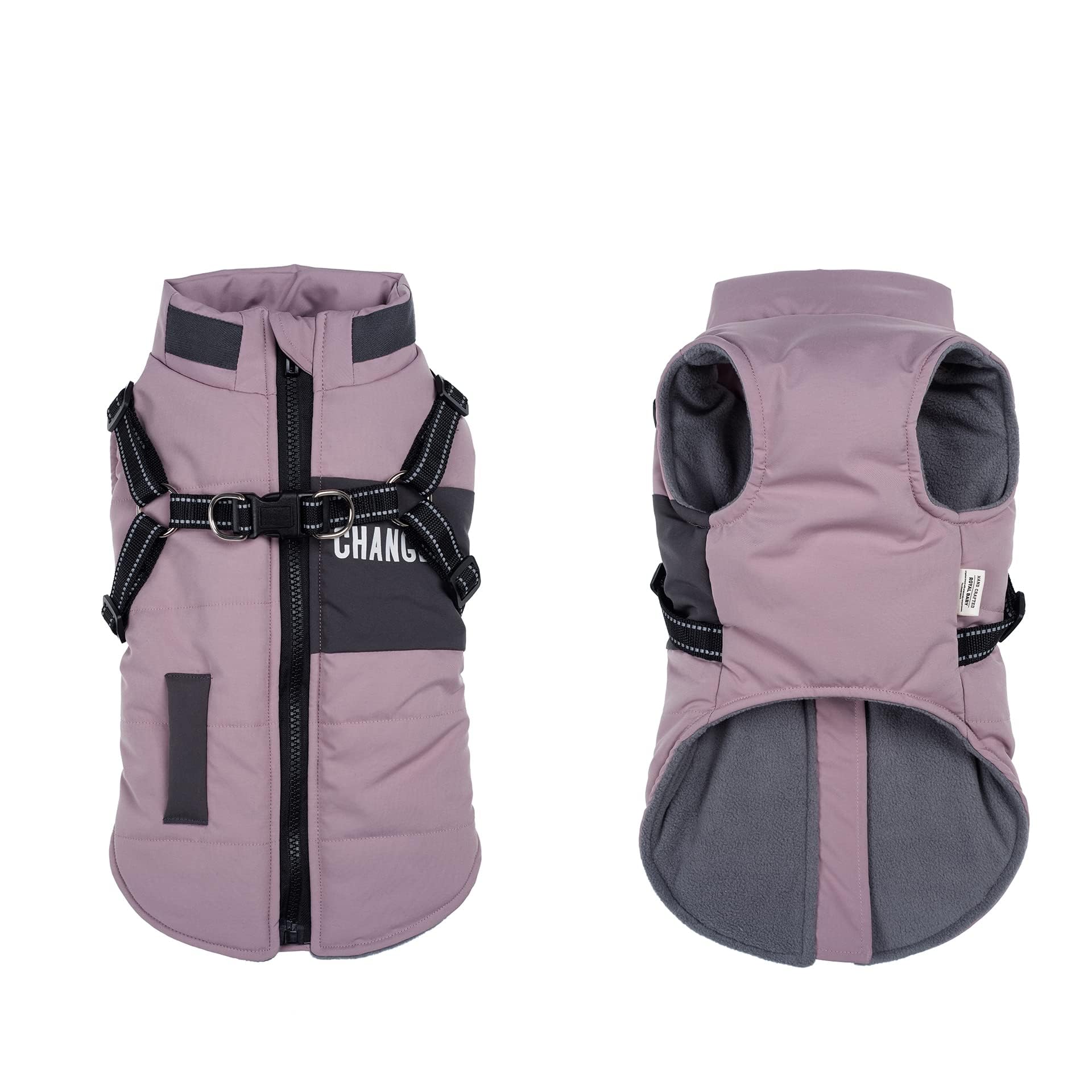 Lairle Hundemantel Winter mit integriertem Geschirr – Wärmejacke für kleine & mittlere Hunde