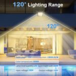 toobettp 100W LED Aussenstrahler 10000lm – IP66 Flutlicht Warmweiss für Garten & Hof – Bild 2
