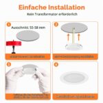YindaLux LED Einbaustrahler 230V 3er Set – 3CCT Farbtemperatur für Möbel & Spiegelschränke – Bild 9