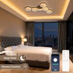 Kuwork LED Deckenleuchte 90 cm 58W – Dimmbar mit Fernbedienung für Wohnzimmer & Schlafzimmer – Bild 4