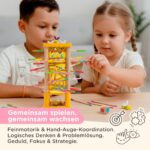 Nene Toys BeeFall Bienen-Geschicklichkeitsspiel – Holzturm mit 4 Spielvarianten für Kinder ab 3 Jahren – Bild 5