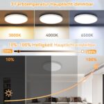 JESLED LED Deckenleuchte 24W Ø30cm – Dimmbar mit Fernbedienung & Timer für Schlafzimmer – Bild 2
