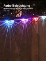Bellanny 6er Set Solar Wandleuchte – Warmweiss & Farbwechsel für Garten & Terrasse IP65 – Bild 6