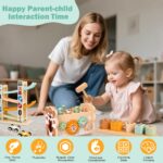 Weilim Montessori Holzspielzeug 3-in-1 ab 1 Jahr – Kugelbahn, Aktivitätswürfel & Formensortierer – Bild 6