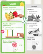 hahaland Montessori Obst-Stapelspiel aus Stoff – Motorik & Sortierspiel für Babys ab 1 Jahr – Bild 5