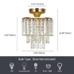 FRIDEKO HOME Kristall-Kronleuchter Ø 23 cm – Elegante E27 Deckenlampe für jeden Raum – Bild 3
