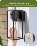 EDISHINE Außenwandleuchte mit Bewegungsmelder & Dämmerungssensor – IP44 Anthrazit – Bild 9