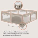 Lionelo WILLOW XL Laufgitter 187x207 cm – Grossflächiger Laufstall ab Geburt bis 48 Monate – Bild 7