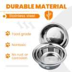 PETTOM Edelstahl Hundenapf 2er-Set 1560 ml – Rutschfest für mittelgrosse Hunde – Bild 4