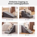 Gardner Pet 2-in-1 Hundetreppe 35/42cm, 3 Stufen – Gelenkschonendes Aufstiegssystem für kleine Hunde – Bild 6