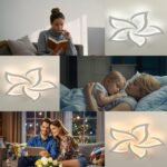 OTREN LED Deckenlampe 60 cm, 48W Dimmbar mit Fernbedienung – Blütendesign für Wohnzimmer & Schlafzimmer – Bild 5