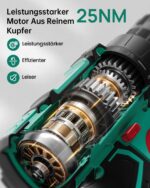 VIWKO 12V Akkuschrauber mit 2000 mAh & 98-teiligem Zubehör – Bohrschrauber für DIY – Bild 3