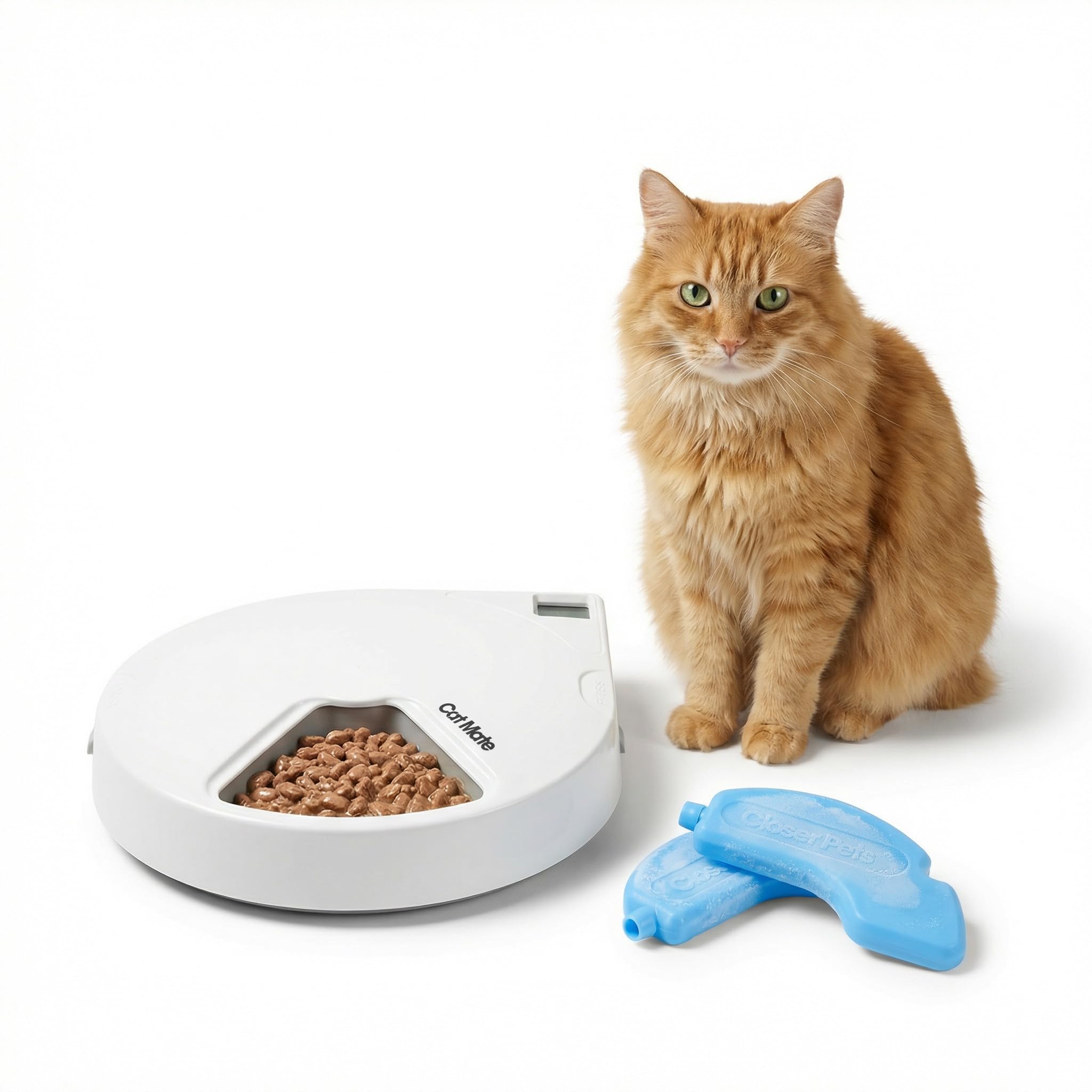 Cat Mate C500 Futterautomat mit 5 Näpfen & Digitaltimer – Automatische Fütterung für Katzen