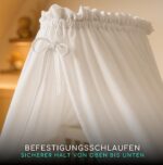 ALAVYA HOME® Betthimmel 150x240 cm mit Himmelstange – Bio-Baumwolle GOTS-zertifiziert – Bild 6