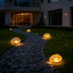 Hqynss Solar-Steinleuchten 2er Set Warmweiss – IP67 Wasserdicht für Garten & Terrasse – Bild 6