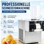OUKANING Schneeflocken-Eisbereiter 60kg/Tag – Kommerzielle Eismaschine Edelstahl für Cafés – Bild 3