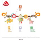 Fehn Kinderwagenkette Safari – Babyspielzeug mit Rassel, Quietsche & Spiegel – Bild 5