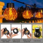 Hqynss 8er Solar-Hängeleuchten mit Flammeneffekt – IP65 Gartenleuchten für Aussen – Bild 7