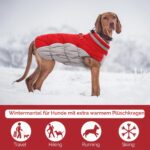 Kuoser Hundejacke XXL – Wasserdichte Winterweste mit Fleecefutter für grosse Hunde – Bild 4