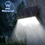 JESLED 108 LED Solarleuchte mit Bewegungsmelder – 800 LM Sicherheitslicht IP65 für Garten & Garage – Bild 5