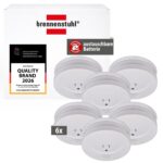 Brennenstuhl Rauchmelder Set 6er RM C 9010 – EN 14604 zertifiziert mit Batterien