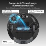 EASINE E20 Saugroboter mit LiDAR-Navigation & 10000Pa Saugkraft – Intelligente Reinigung für Teppich & Tierhaare – Bild 4