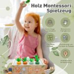 Almaxi 9-in-1 Motorikwürfel Safari – Montessori Holzspielzeug für Kinder ab 1 Jahr – Bild 4