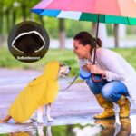 SlowTon Regenmantel Hund wasserdicht mit transparenter Kapuze – Reflektierender Schutz für kleine bis grosse Hunde (M) – Bild 8