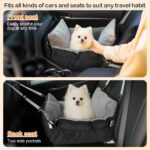 SIVEIS Hundeautositz für Hunde bis 15 kg – Sicherer Autositz mit Sicherheitsleine & waschbarem Bezug – Bild 3