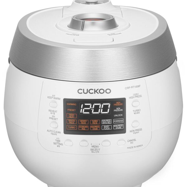 CUCKOO CRP-RT1008F Digitaler Dampfdruck-Reiskocher – 1,8L für bis zu 10 Tassen