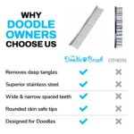 The Doodle Brush Hundekamm aus Edelstahl – Doppelseitiger Metallkamm für Doodles & langes Fell – Bild 5