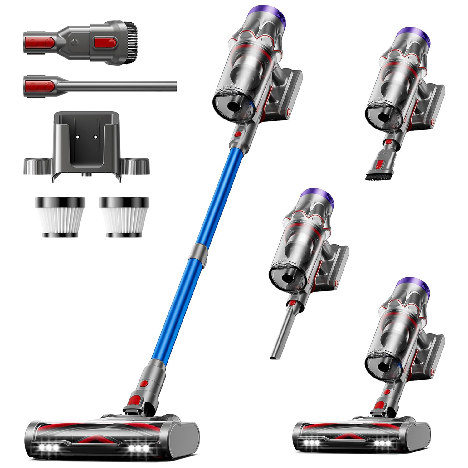 Avalsor G9 Akku Staubsauger Kabellos 50 kPa – 65 Min Laufzeit mit 8-Stufigem Filtersystem