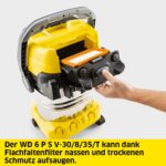 KÄRCHER Nass-/Trockensauger WD 6 P S V-30/8 – 1.300 W mit 8 m Kabel & Flachfaltenfilter – Bild 3