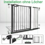 NAIZY Treppenschutzgitter 75-85 cm – Türschutzgitter ohne Bohren für Kinder & Haustiere – Bild 7