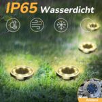 FLOWood Solar Bodenleuchten 6er Set – IP65 Wasserdicht, 8 LEDs, 8–10h Laufzeit – Bild 4