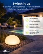 goobay LED Solarstein 2er-Set 24cm RGB – 10 Leuchtmodi für Garten & Terrasse – Bild 7
