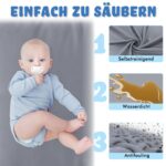 UISEBRT Baby-Laufstall 127x127cm mit Stahlrahmen – Sicherer Laufgitter mit Atmungsaktivem Netz – Bild 6