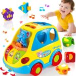 KALOISYHE Musikbus Sortierspielzeug – Lernspielzeug mit Tierblöcken für Kleinkinder ab 1 Jahr – Bild 8