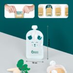 Babymoov ISY Quetschbeutel 150ml – 20er Set wiederverwendbar aus recyceltem Kunststoff – Bild 3