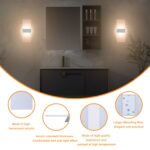 KICAAO 2er Set Wandleuchte 12W LED Warmweiß 3000K – Modernes Designlicht für Innenräume – Bild 5