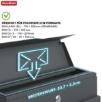 Floordirekt Moderner Briefkasten Jean Anthrazit – Sicherer Paketbriefkasten mit Zeitungsfach – Bild 7