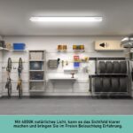 IEGLED 120cm LED Feuchtraumleuchte 36W 4000LM mit Bewegungsmelder – IP65 Deckenlampe – Bild 5